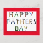父の日の道具はがき ポストカード (正面)