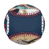 父の日の野球ギフトパパカスタム写真 野球ボール (裏面)