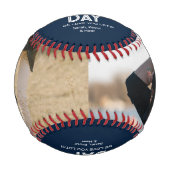 父の日の野球ギフトパパカスタム写真 野球ボール (正面)
