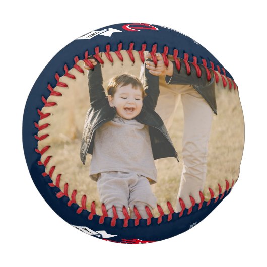 父の日の野球ギフトパパカスタム写真 野球ボール (正面左)