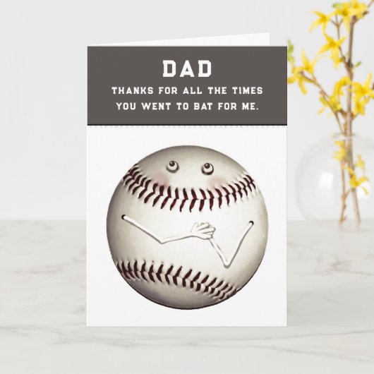 父の日の野球 カード (黄色い花)