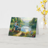 父の日の釣り最高！ カード (黄色い花)