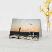 父の日の釣り カード (黄色い花)