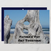 父の日の集まり!招待状!青い海 招待状 (正面/裏面)