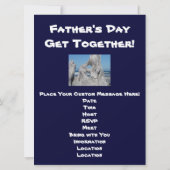 父の日の集まり!招待状!青い海 招待状 (裏面)