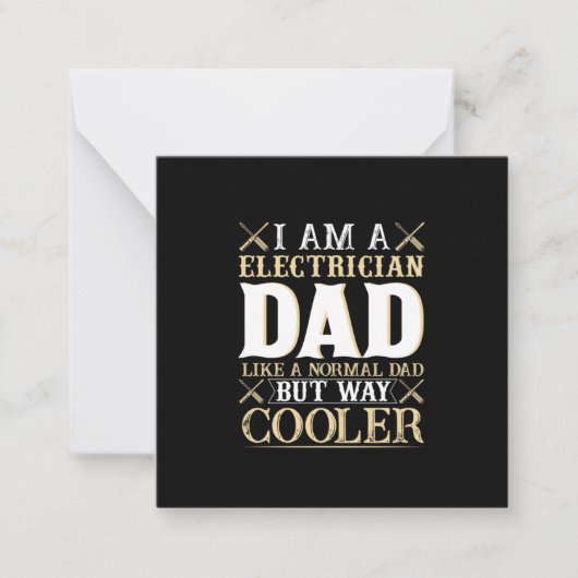 父の日の電気工事士パパ ノートカード (正面)