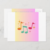 父の日の音楽カード シーズンポストカード (正面/裏面)
