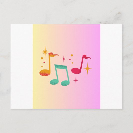 父の日の音楽カード シーズンポストカード (正面)