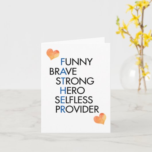 父の日の頭字語グリーティングカード カード (黄色い花)