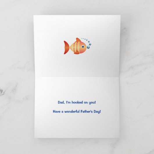 父の日の魚釣り カード (内部)
