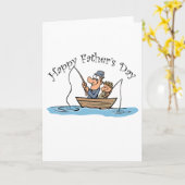 「父の日の魚釣り」 カード (黄色い花)
