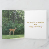 父の日の鹿 カード (内部)