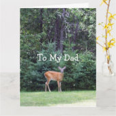 父の日の鹿 カード (黄色い花)