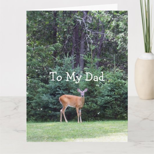 父の日の鹿 カード (正面)