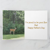 父の日の鹿 カード (内部)