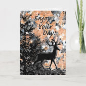 父の日の鹿 カード (正面)