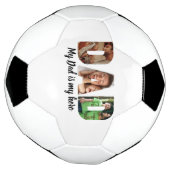 父の日の3パーソナライズされた写真 サッカーボール (回転)