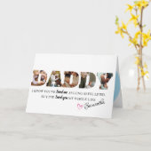 父の日の3枚の写真でカスタマイズされたモダンなパパ カード (黄色い花)