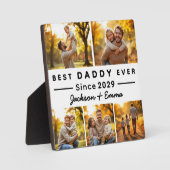 父の日の5枚の写真コラージュ ベストダディエバー フォトプラーク (正面)