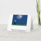 父の日の"ゴルフをする常習者"の挨拶状 カード (裏面)