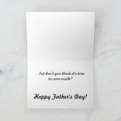 父の日の"ゴルフをする常習者"の挨拶状 カード (内部)