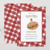 父の日のBBQピクニックイベントサンドイッチ招待状 招待状 (正面/裏面)