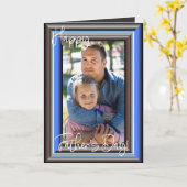 父の日のDAD オリジナル写真を追加 カスタム カード (黄色い花)