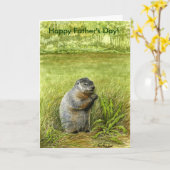 父の日のgroundhogカード カード (黄色い花)