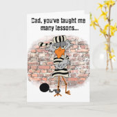 父の日のJailbirdの挨拶状 カード (黄色い花)