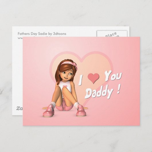 父の日のSadieの郵便はがき ポストカード (正面/裏面)