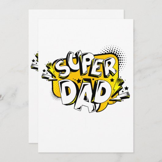 父の日のTシャツ 招待状 (正面/裏面)