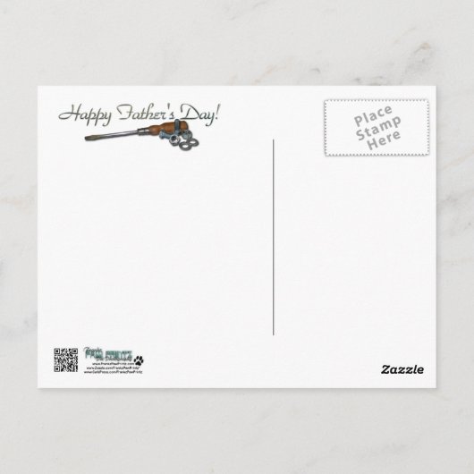 父の日はあなたの写真用具を加えます ポストカード (裏面)