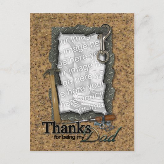 父の日はあなたの写真用具を加えます ポストカード (正面)