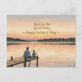 父の日はがきの穏やかな湖 ポストカード (正面)