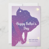 父の日はがき – パパ&ドーターシルエット カード (正面)