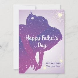 父の日はがき – パパ&ドーターシルエット カード