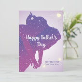 父の日はがき – パパ&ドーターシルエット カード (スタンド正面)