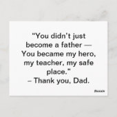 父の日はがき – 愛するパパモーメント ポストカード (裏面)