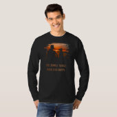 父の日はシンプルパパを幸せにする Tシャツ (正面フル)