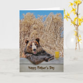 父の日はビールが強い カード (黄色い花)