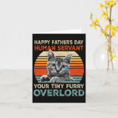 父の日は人間の召使いあなたの小さな毛皮のオーバーロード カード (黄色い花)