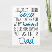 父の日は妻から、唯一の良い カード (正面)