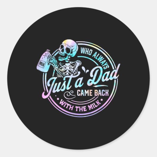 父の日は常にTと戻っ来たパパ ラウンドシール (正面)