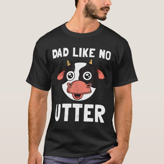 父の日は牛お父さんこんなに素敵なのは他にいない 農場 Tシャツ (正面)
