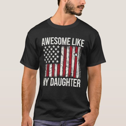父の日は私素晴らしの娘のように米国の船 Tシャツ (正面)