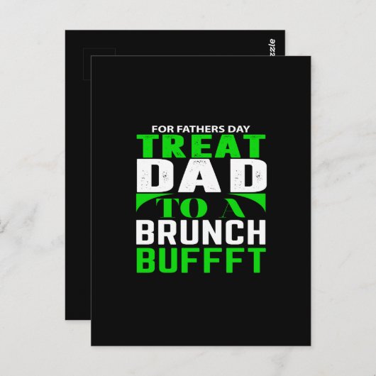 父の日は、ブランチバッフにパパを扱うために ポストカード (正面/裏面)