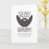 父の日ひげカード カード (黄色い花)