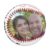 父の日またはパパ誕生日カスタム写真野球 野球ボール (正面左)