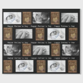 父の日または誕生日パパ3/写真 ラッピングペーパー (フラット)