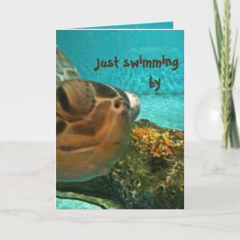 父の日までに泳ぐウミガメ カード